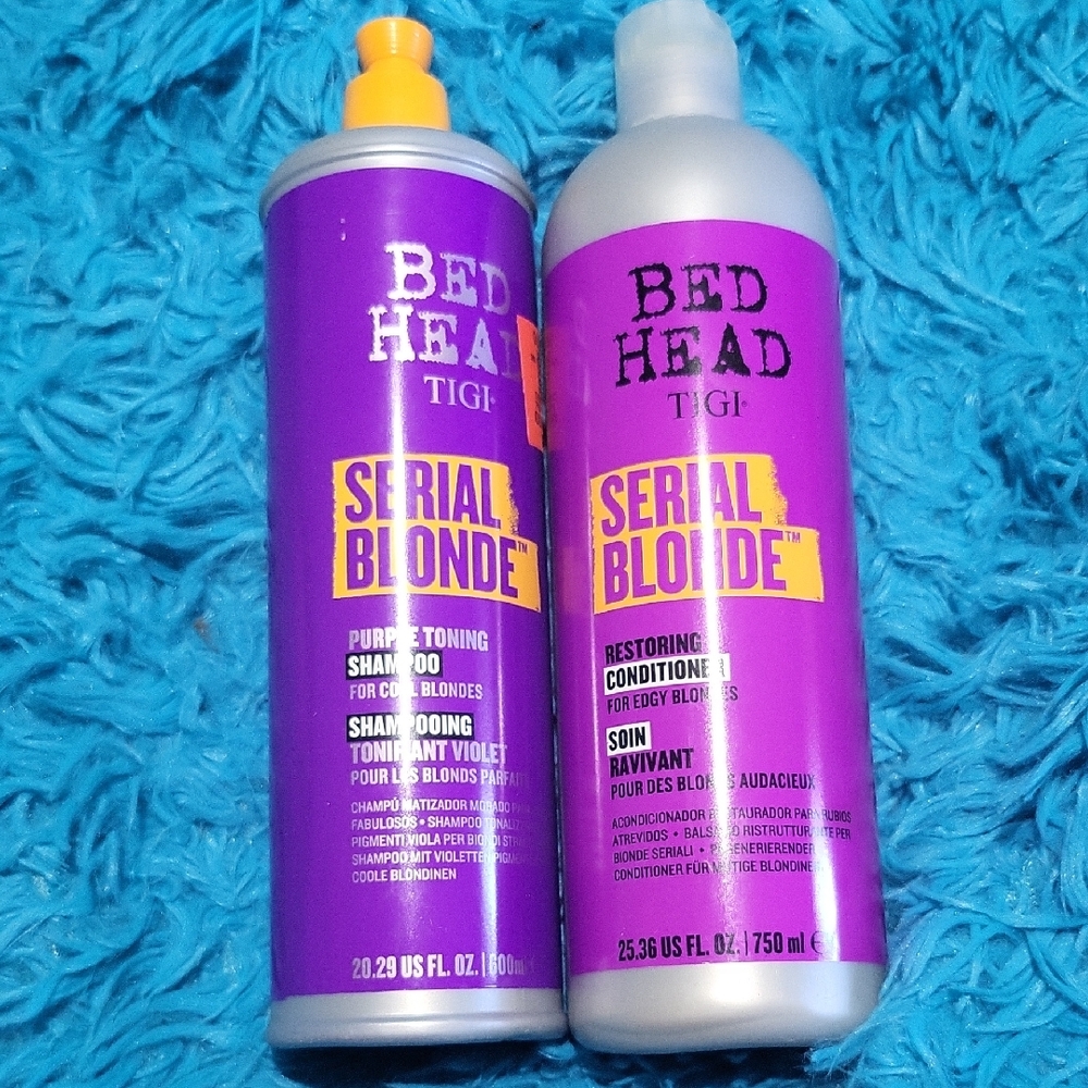 BedHead Serial Blonde Purple and Yellow Hair Care Duo
